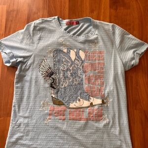 Light Blue Graphic T-Shirt